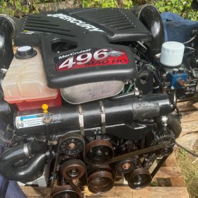 2006 Mercruiser 8.1L 496 MAG HO 425 HP Marine Gas engine with transmission